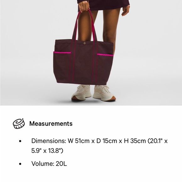 Lululemon Athletica Fuchsia Tote Bag - Picture 6 of 6